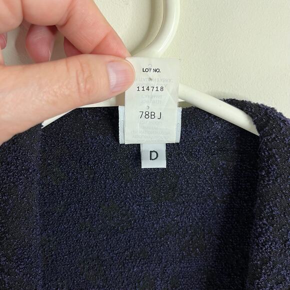 Eileen Fisher Blazer Small Textured Navy Single Button Old Money Luxury Quality - Picture 5 of 9